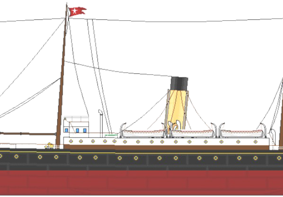 Корабль SS Naronic [Lifestock Carrier] (1892) - чертежи, габариты, рисунки